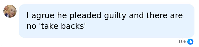 A social media comment regarding Bryan Kohberger pleading guilty.