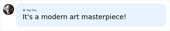 A comment calling the Florida Demonologist mugshot a modern art masterpiece. A comment calling the Florida Demonologist mugshot a modern art masterpiece.