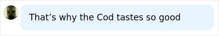 User comment jokingly discussing marine life near where the Titanic sank and human remains decomposed. User comment jokingly discussing marine life near where the Titanic sank and human remains decomposed.