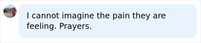 A user expressing condolences and prayers after the tragic passing of Chad Lowe daughter Fiona