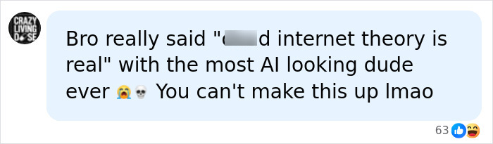 A post talking about d**d internet theory and AI, raising concerns about fake followers A post talking about d**d internet theory and AI, raising concerns about fake followers