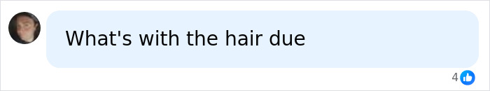 A social media comment asking about the hairstyle of AI-Generated People. A social media comment asking about the hairstyle of AI-Generated People.