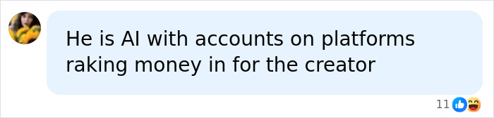 A social media comment discussing how AI-generated people rake in money for creators A social media comment discussing how AI-generated people rake in money for creators
