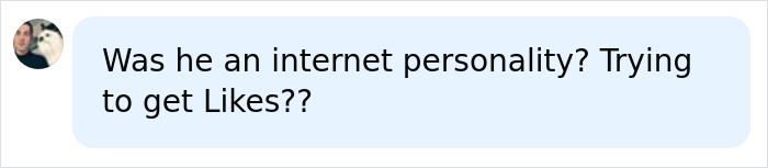 Comment questioning internet personality motives related to tiger enclosure incident
