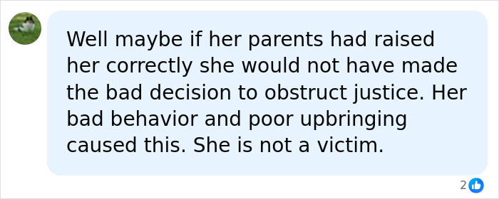 Social media comment blaming parenting in the Arizona State Cheerleader incident