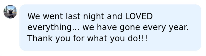 Positive comment praising epic Halloween display in neighborhood Positive comment praising epic Halloween display in neighborhood