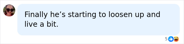 A user comment on Prince William's appearance on Graham Norton's show noting he is loosening up. A user comment on Prince William's appearance on Graham Norton's show noting he is loosening up.