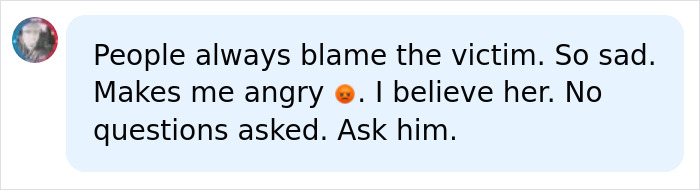 A public comment expressing support for a victim in a story about an Amazon exec.