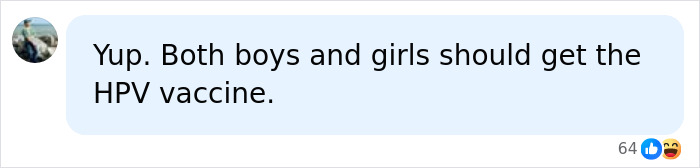 A social media post advocating for the HPV vaccine to prevent rising cancer rates linked to bedroom activity. A social media post advocating for the HPV vaccine to prevent rising cancer rates linked to bedroom activity.