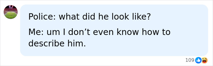 A social media comment about the difficulty of describing the Florida demonologist with face tattoos A social media comment about the difficulty of describing the Florida demonologist with face tattoos