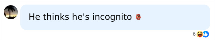 Social media comment on the Florida Demonologist: He thinks he's incognito. Social media comment on the Florida Demonologist: He thinks he's incognito.