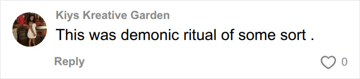 Online comment mentioning a demonic ritual in relation to Christa Pike