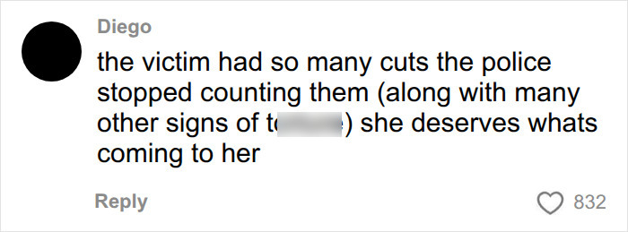 Online comment detailing the crime of Christa Pike in relation to her history of neglect.