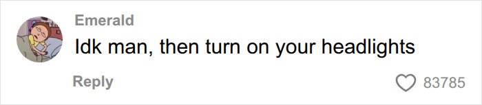 Humorous comment telling pilots to turn on headlights, reacting to a pilot's cockpit video of nighttime flying. Humorous comment telling pilots to turn on headlights, reacting to a pilot's cockpit video of nighttime flying.