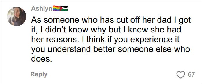 User comment supporting family estrangement decisions related to Meghan Markle dad allegations. User comment supporting family estrangement decisions related to Meghan Markle dad allegations.