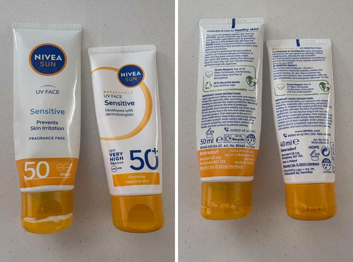 Nivea UV Face Sensitive Sun Cream