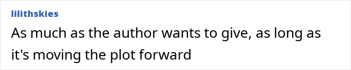 User comment about how spicy scenes should move the story plot forward in romantasy books.