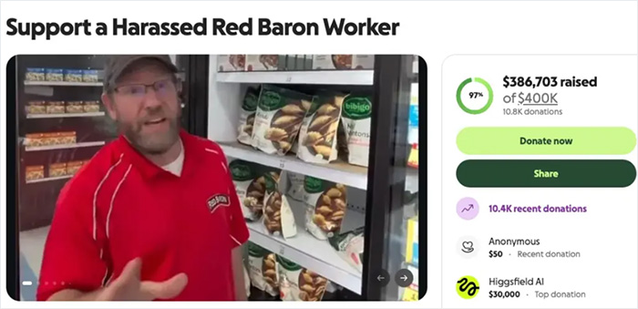 Fundraiser page raising over $380K for a harassed store employee after an Instagram prankster incident. Fundraiser page raising over $380K for a harassed store employee after an Instagram prankster incident.