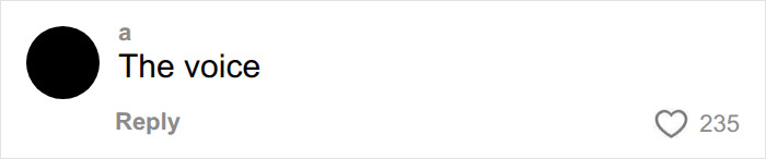 A fan comment referencing the voice in a viral clip of Selena Gomez.