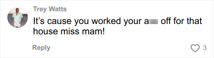 Encouraging fan comment about Simone Biles and her Texas home sale
