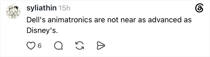A comment on social media about Susan Dell during the White House appearance.