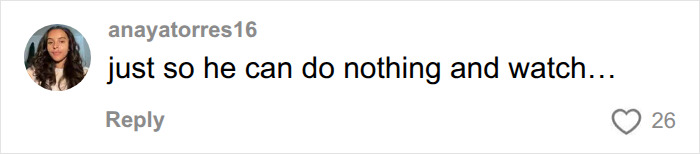 Comment criticizing star football player for doing nothing and just watching