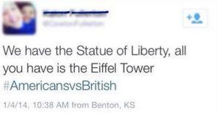 Screenshot of an absurd social media post comparing monuments, representing funny moments