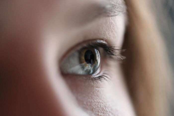 Extreme macro view of a human eye showing human body facts