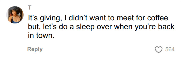 Social media comment on a first date failure where a man stands woman up.