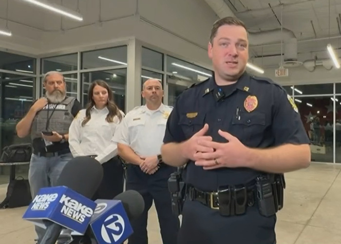 Police officer giving statement about soccer game incident Police officer giving statement about soccer game incident