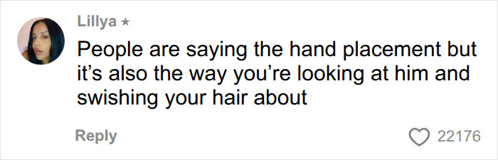 A social media comment criticizing a viral video showing an embrace with dad.