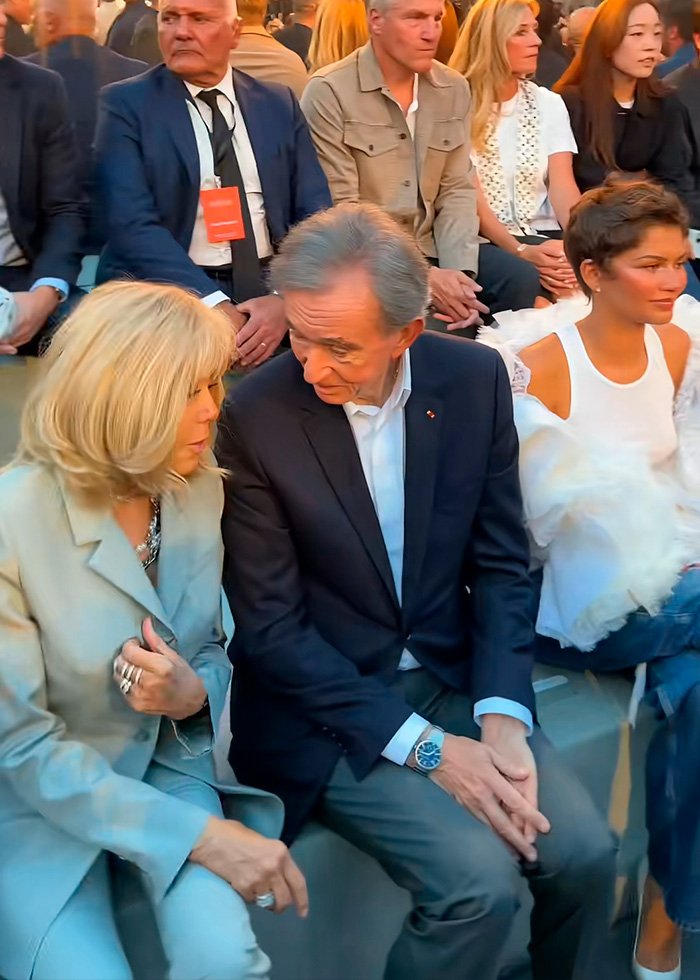 Zendaya seated near France's First Lady and the LVMH owner at Paris Fashion Week Zendaya seated near France's First Lady and the LVMH owner at Paris Fashion Week