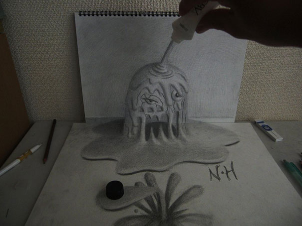 Incredible 3D Pencil Drawings by Nagai Hideyuki