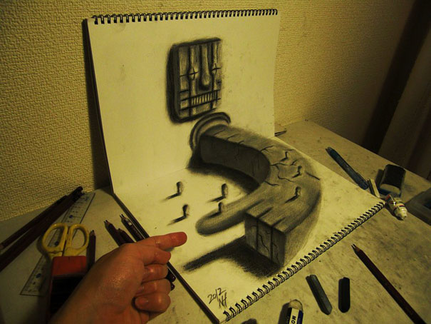 Incredible 3D Pencil Drawings by Nagai Hideyuki