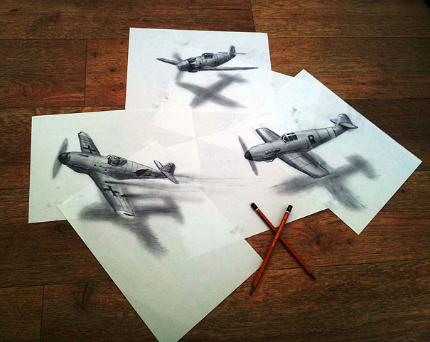 More 3D Pencil Drawings by Ramon Bruin