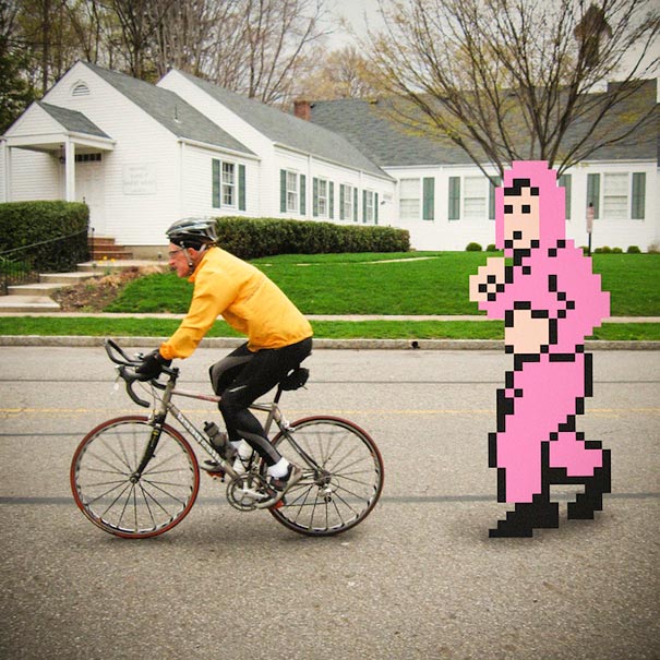 8-Bit Video Game Characters In Real Life
