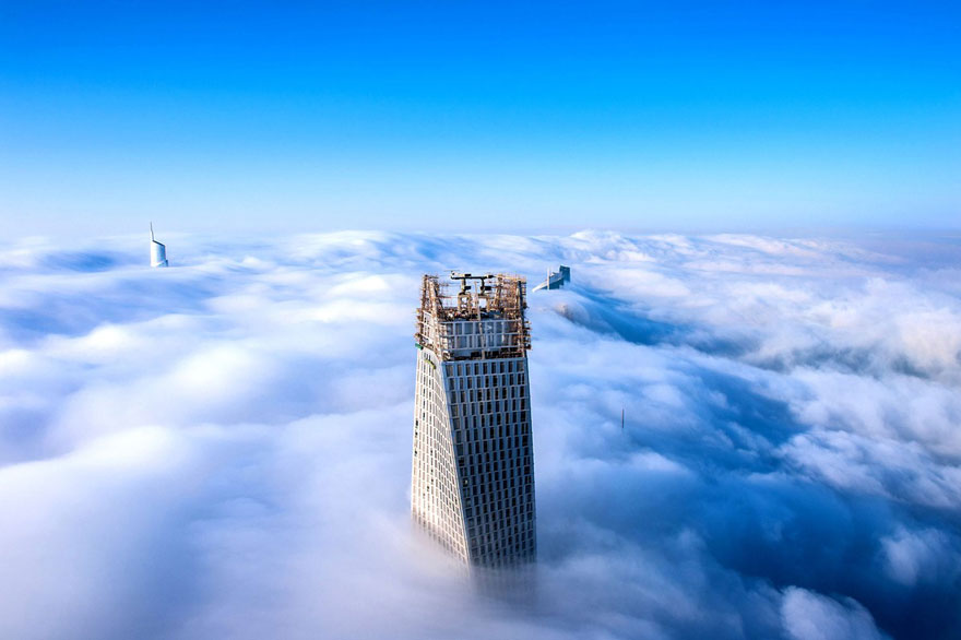 The City in the Clouds: Dubai Photographed from the 85th Floor