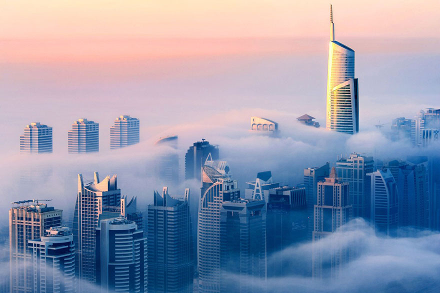 The City in the Clouds: Dubai Photographed from the 85th Floor