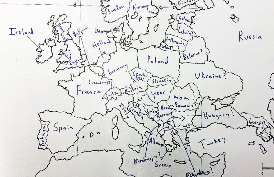 Americans Were Asked To Place European Countries On A Map Here S