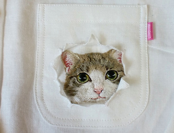 Embroidered Cat Shirts By Hiroko Kubota Go Viral And Sell Like Hot Cakes
