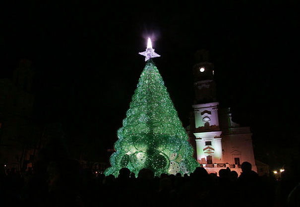 Christmas Tree Made of 32,000 Recycled Bottles