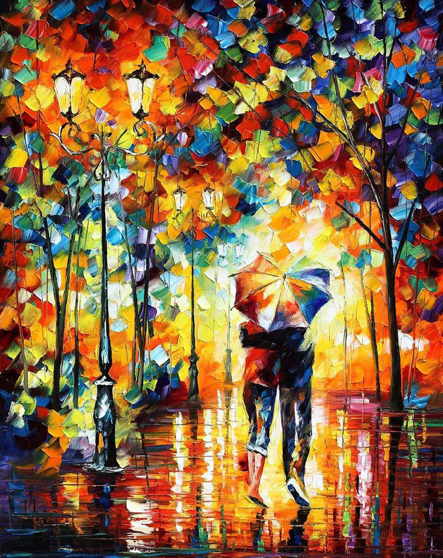The Fusion Of Colors In Leonid Afremov's Nostalgic Oil Paintings