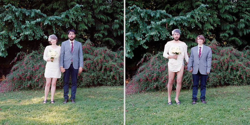 Couples Switch Outfits In Playful, Gender-Bending Photo Series By Hana Pesut (31 pics)