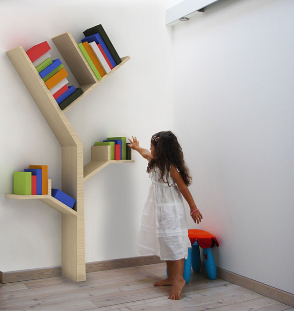 1 Pcs Wall Home Decor Design Student Creative Hidden Invisible Book Shelf BP 