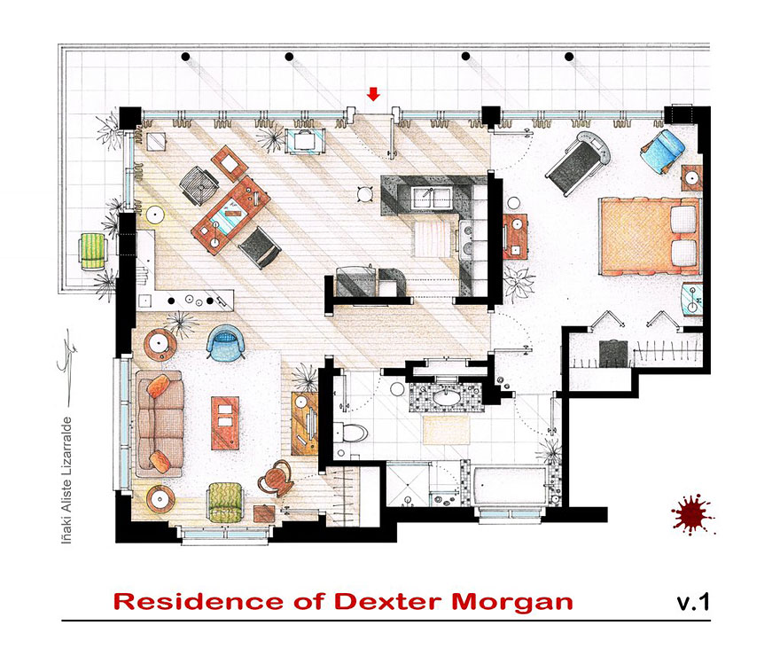 Artist Draws Detailed Floor Plans of Famous TV Shows