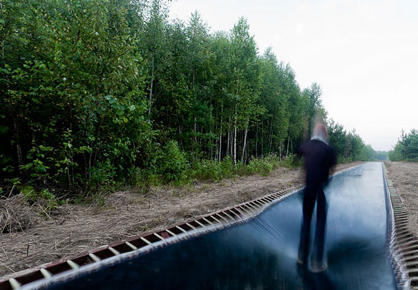 170 Foot Long Trampoline in the Woods of Russia