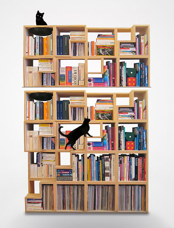 21 Furniture Ideas For Pet And, Pet Bookcase Climbers