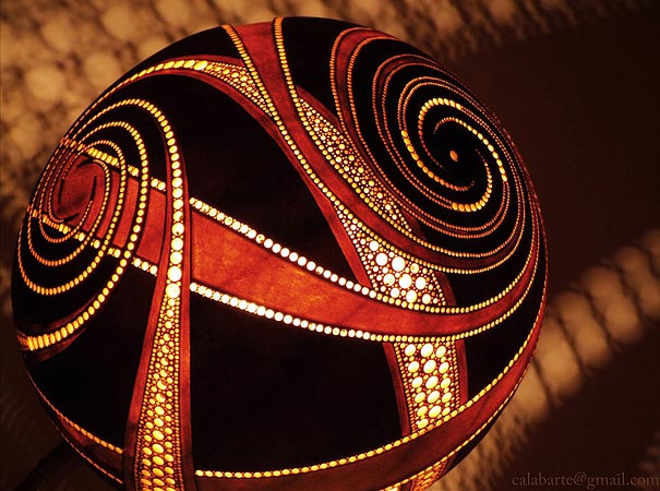 Exotic Gourd Lamps by Calabarte 