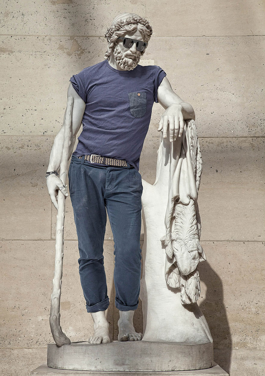 Classical Sculptures Dressed As Hipsters