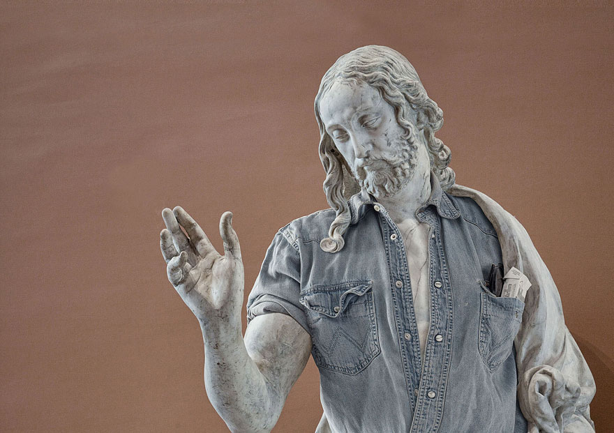 Classical Sculptures Dressed As Hipsters